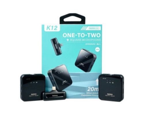  Беспроводной петличный микрофон (2 шт.) для мобильных устройств (разъем Lightning) REMAX K1