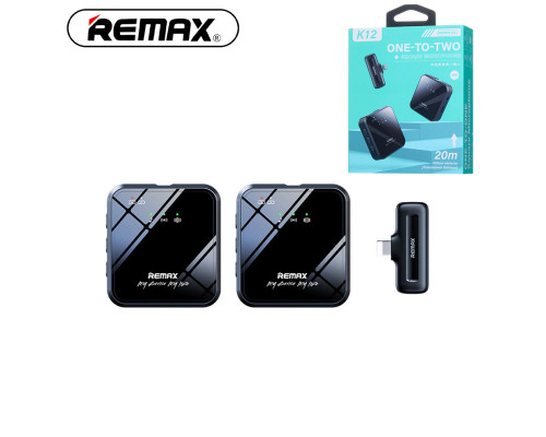  Беспроводной петличный микрофон (2 шт.) для мобильных устройств (разъем Lightning) REMAX K1