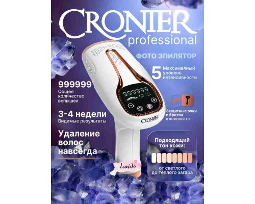 Фотоэпилятор Cronier CR-8815: лазерное удаление волос дома, 999 000 вспышек