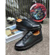 Кроссовки Ermenegildo Zegna Triple Stitch Slip On Sneaker Black.