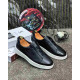 Кроссовки Ermenegildo Zegna Triple Stitch Slip On Sneaker Black.