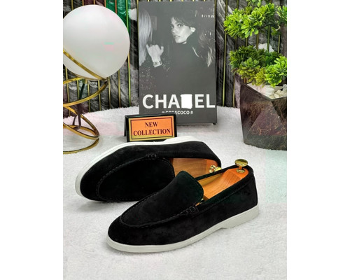 Кроссовки Ermenegildo Zegna Triple Stitch Slip On Sneaker Black.