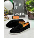 Кроссовки Ermenegildo Zegna Triple Stitch Slip On Sneaker Black.
